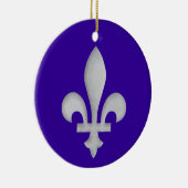 シルバーフルーアデリスぶら下がったズのオーナメント セラミックオーナメント (右)