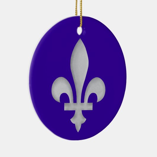 シルバーフルーアデリスぶら下がったズのオーナメント セラミックオーナメント (右)