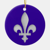 シルバーフルーアデリスぶら下がったズのオーナメント セラミックオーナメント (正面)