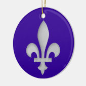 シルバーフルーアデリスぶら下がったズのオーナメント セラミックオーナメント (左)