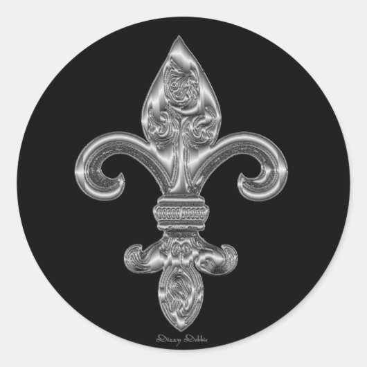 シルバーフルーアデリステッカー ラウンドシール (正面)