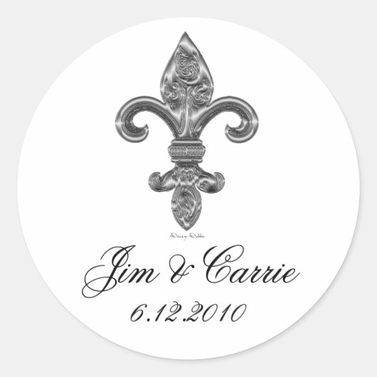 シルバーフルーアデリステッカー ラウンドシール (正面)