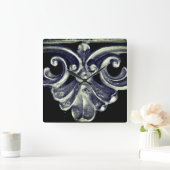 シルバーフレフランスのーム スクエア壁時計 (ホーム)