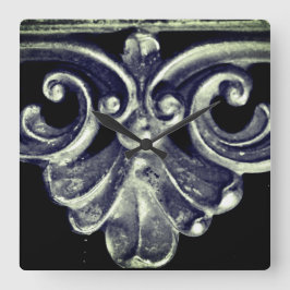 シルバーフレフランスのーム スクエア壁時計