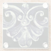 シルバーフレンチフレーム ガラスコースター (裏面)