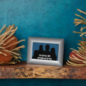 シルバーフレームあなたの写真5 x 7水平プラーク フォトプラーク (側面)