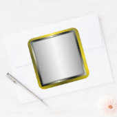 シルバーフレームとゴールドフレームのシール スクエアシール (封筒)