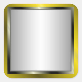 シルバーフレームとゴールドフレームのシール スクエアシール