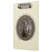 シルバーフレームのヴィンテージの聖母子 クリップボード (左)