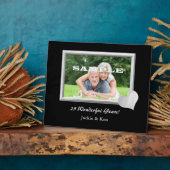 シルバーフレームハート記念日写真テンプレート フォトプラーク (側面)