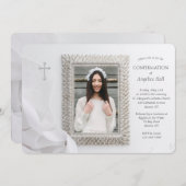 シルバーフレーム写真宗教招待状 招待状 (正面/裏面)