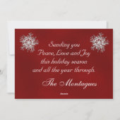 シルバーフレーム写真&クリスタルスノーフレーク シーズンカード (裏面)