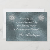 シルバーフレーム写真&クリスタルスノーフレーク シーズンカード (裏面)