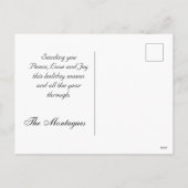 シルバーフレーム写真&クリスタルスノーフレーク シーズンポストカード (裏面)