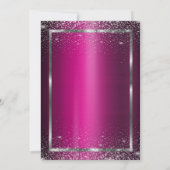 シルバーフレーム紙吹雪バルーン紫の退職 招待状 (裏面)