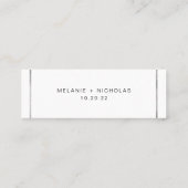 シルバーフレーム結婚式svpオンラインミニカード スキニー名刺 (裏面)