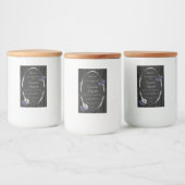 シルバーフレーム製品ラベル付きブラックツリー樹皮 フードラベル (ボトル)