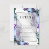 シルバーフレーム アブストラクト 梅 テール 詳細 招待状 (正面)