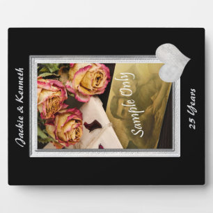 シルバーフレ結婚ーム記念日テンプレート フォトプラーク