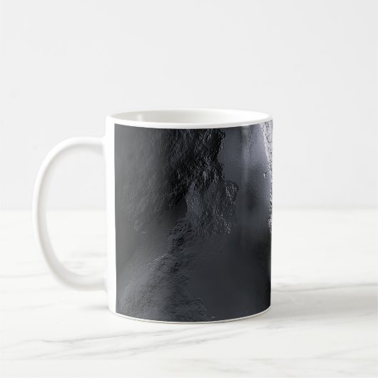 シルバーフロスト抽象画 コーヒーマグカップ (左)