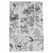 シルバーフローラとハミングバード ミディアムペーパーバッグ (裏面)