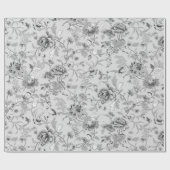 シルバーフローラとハミングバード ラッピングペーパー (フラット)