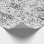 シルバーフローラとハミングバード ラッピングペーパー (角)