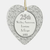 シルバーフローラエレガンス結婚25周年記念 セラミックオーナメント (右)