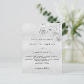 シルバーフローラエレガント予算結婚式招待状 (スタンド正面)