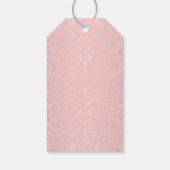 シルバーフローラカントリーサイドガーデンピンク結婚ズ ギフトタグ (裏面)