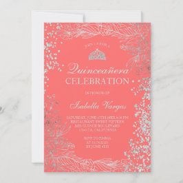 シルバーフローラサンゴ写真ティアラキンセアニェラ 招待状