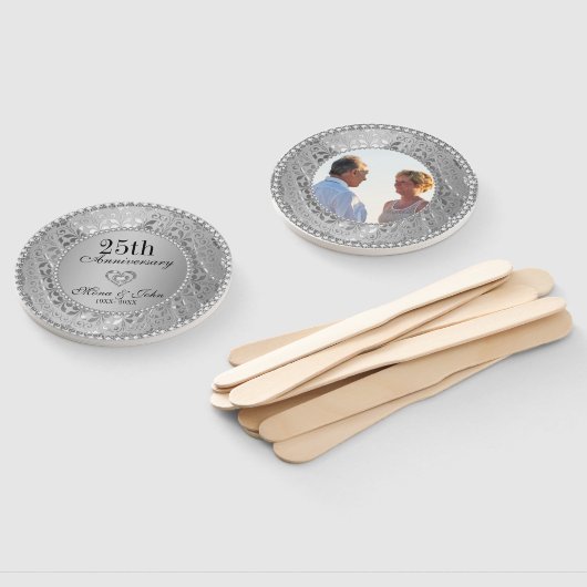 シルバーフローラダマスク記念日ハンドファン ハンドファン (組立なし)