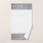 シルバーフローラダマスク バスタオルセット (ハンドタオル)