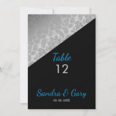 シルバーフローラダマスク 招待状 (正面)