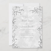 シルバーフローラベリーエレガントなウェディング招待状 招待状 (正面)