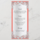 シルバーフローラレースデザイン結婚式 プログラム (裏面)