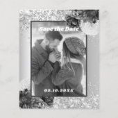 シルバーフローラ写真予算結婚Save the Date's チラシ (正面)