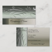 シルバーフローラ名刺 名刺 (正面/裏面)