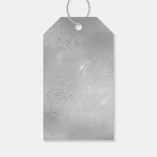 シルバーフローラ結婚レース ギフトタグ (裏面)