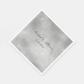 シルバーフローラ結婚レース スタンダードランチョンナプキン (角)