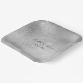 シルバーフローラ結婚レース ペーパープレート (傾斜あり)