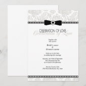 シルバーフローラ結婚式招待状 招待状 (正面/裏面)