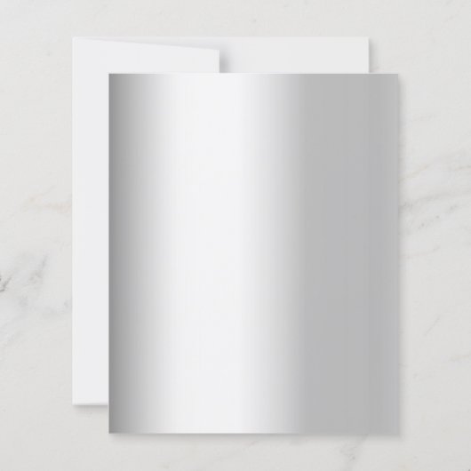 シルバーフローラ結婚10周年の招待状 (裏面)