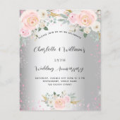 シルバーフローラ結婚25周年の招待 チラシ (正面)