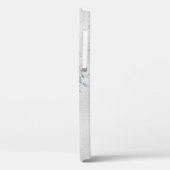 シルバーフローラ赤面ピンクグリッター名 Case-Mate iPhoneケース (裏面 / 左)