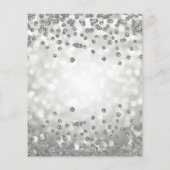 シルバーフローラ50th誕生日ライト招待状フライヤー チラシ (裏面)