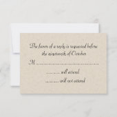 シルバーフローリッシュウェディングRSVP 出欠カード (裏面)