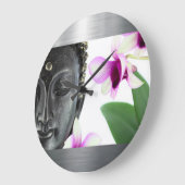 シルバーブッダ ラージ壁時計 (傾斜)