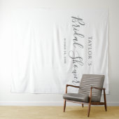 シルバーブライダルシャワーの写真の背景 タペストリー (インサイチュ(横))