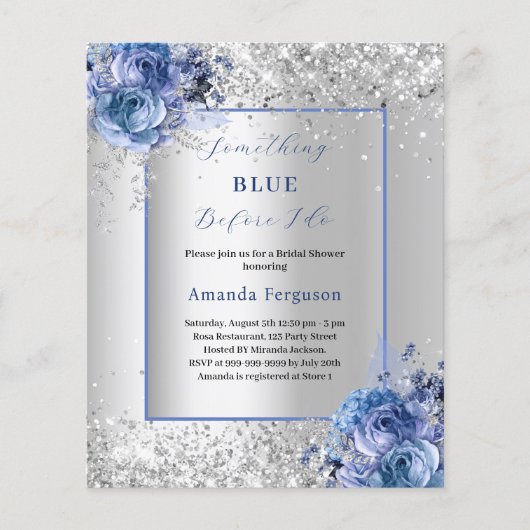 シルバーブライダルシャワーをする前に何か青い (正面)